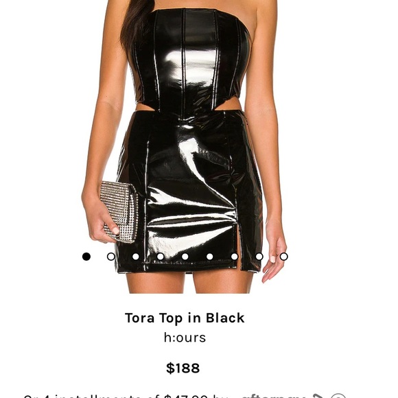 h:ours Tora top in black - Picture 2 of 8